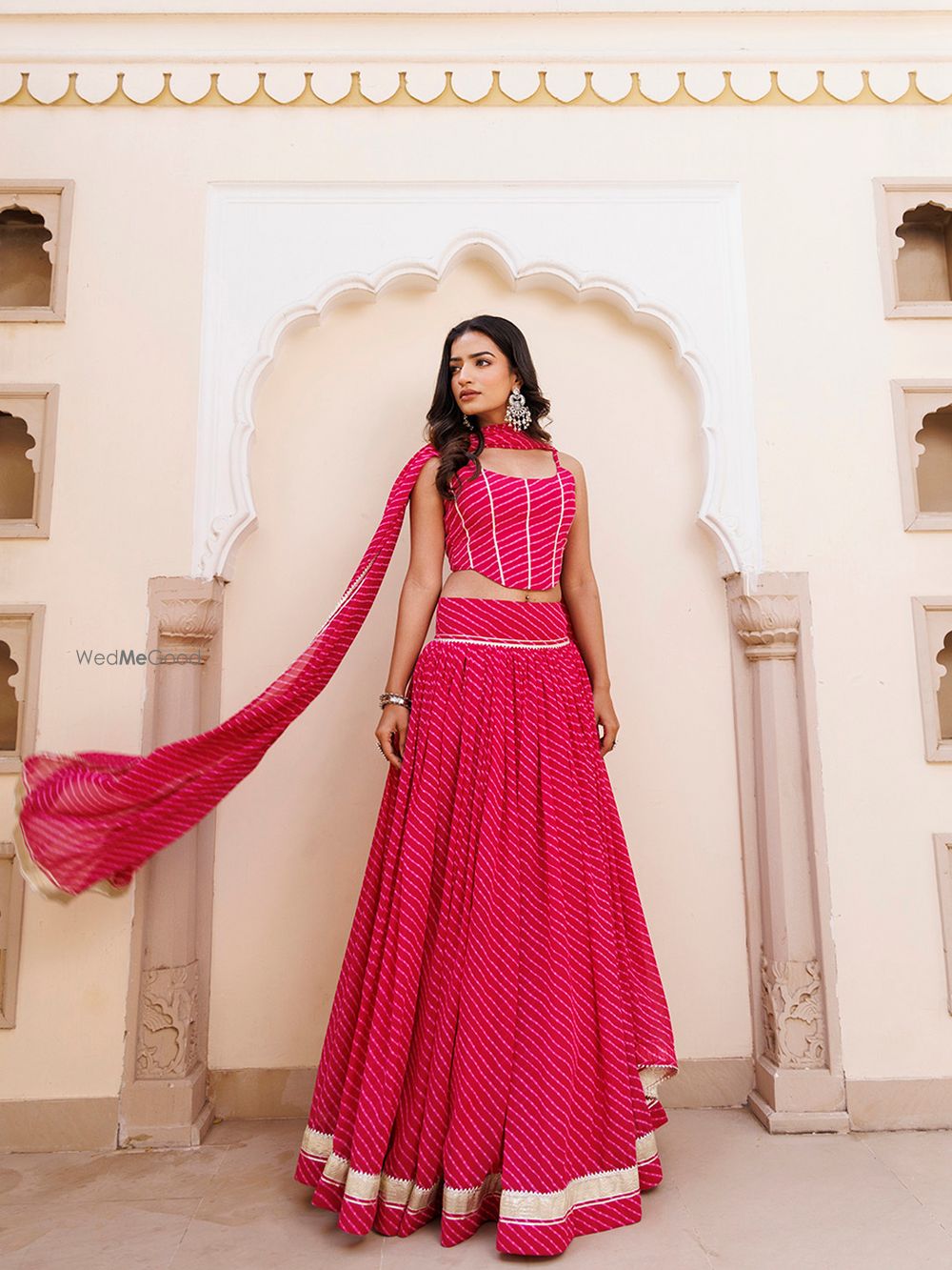 Photo From Quartz Pink Leheriya Lehenga Set - By Ragavi - Raj Ethnic Apparels