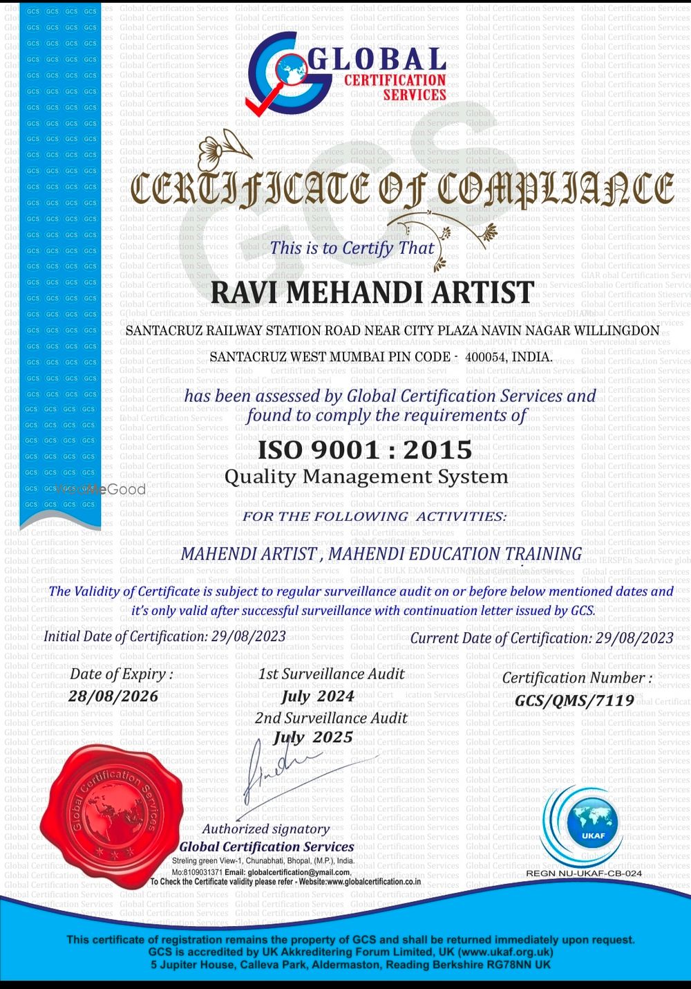 Photo From Business Certificate - By Ravi Mehandi Artist