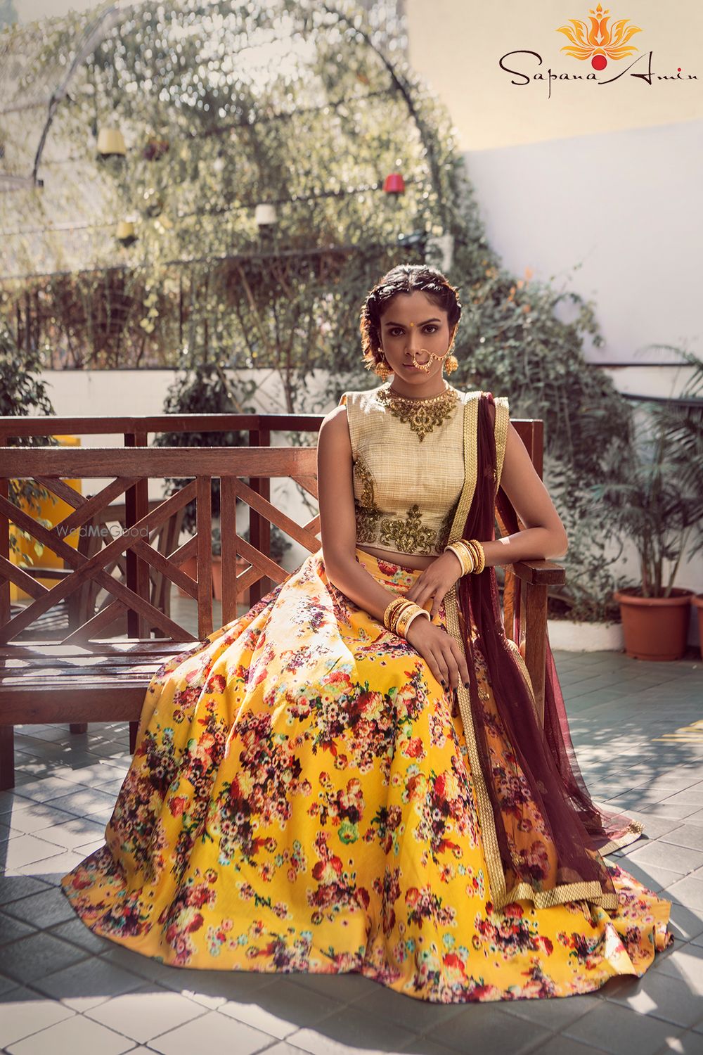 Photo of floral print lehenga