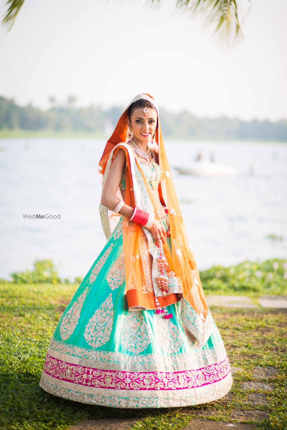 Photo of turquoise lehenga