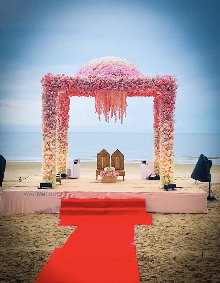 Photo of Floral mandap on the beachside