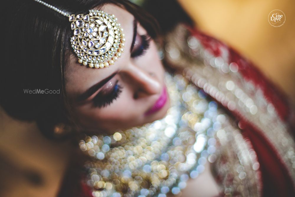 Photo of Polki bridal maangtikka close up