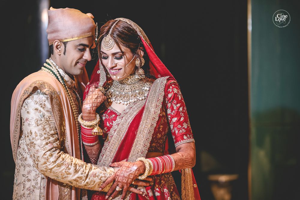 Photo of Couple portrait with traditional colours