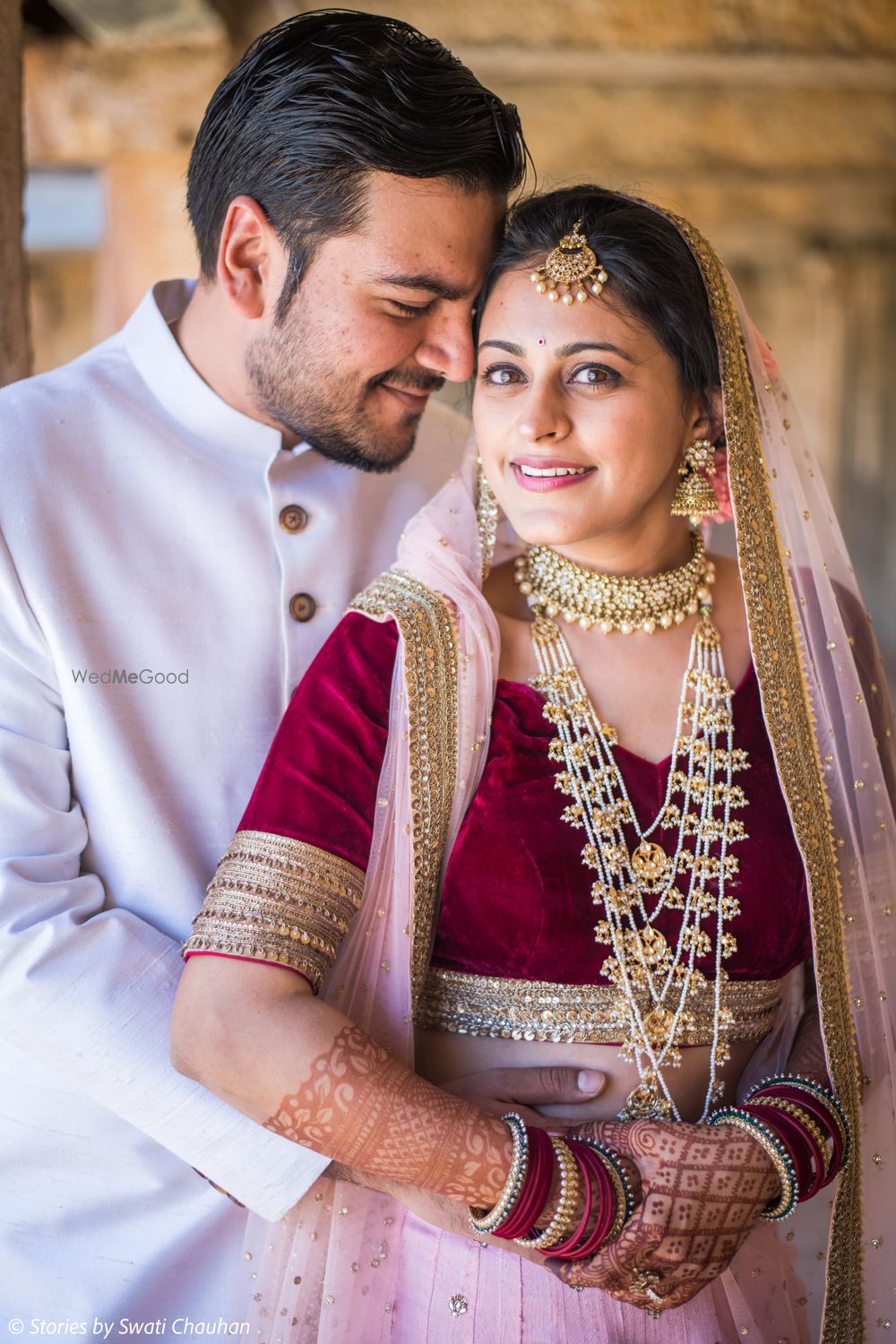 Photo of Bridal necklace layered with satlada