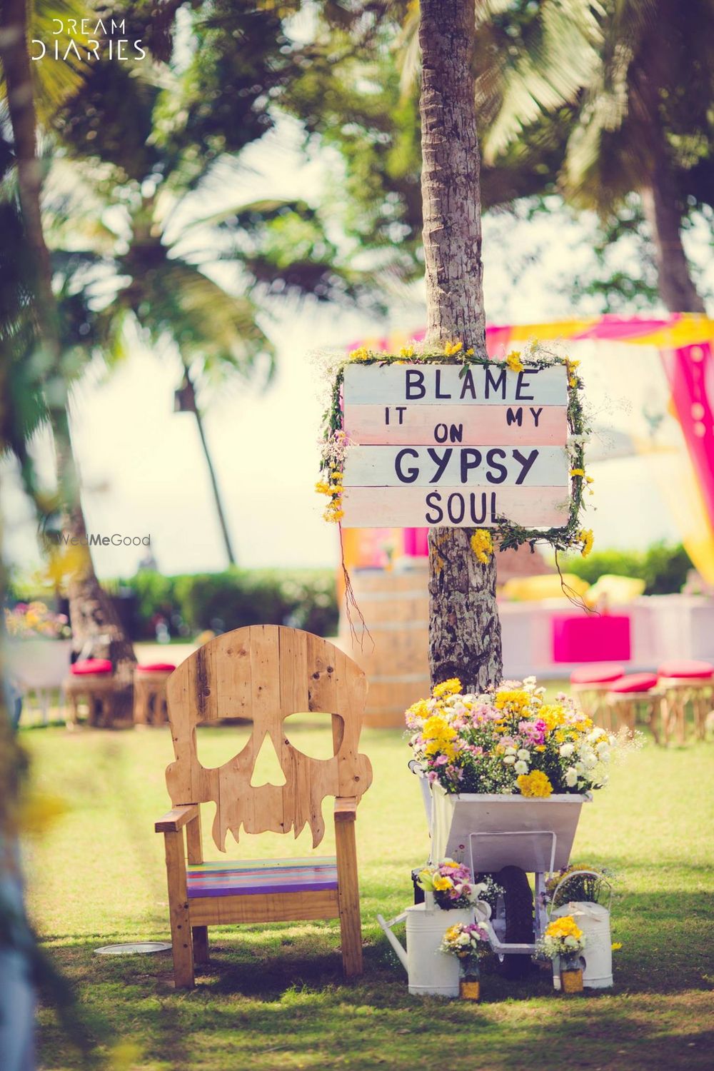 Photo of Wooden signages with floral detailing