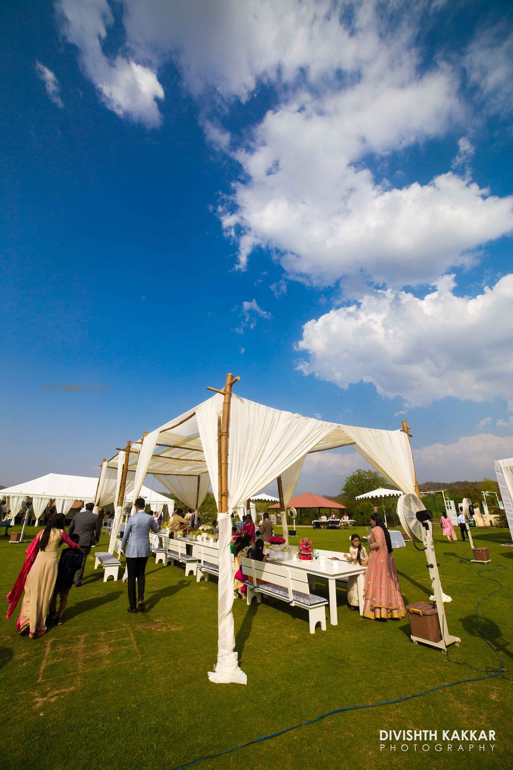 Photo of Outdoor Day Decor with White Tents and Seating