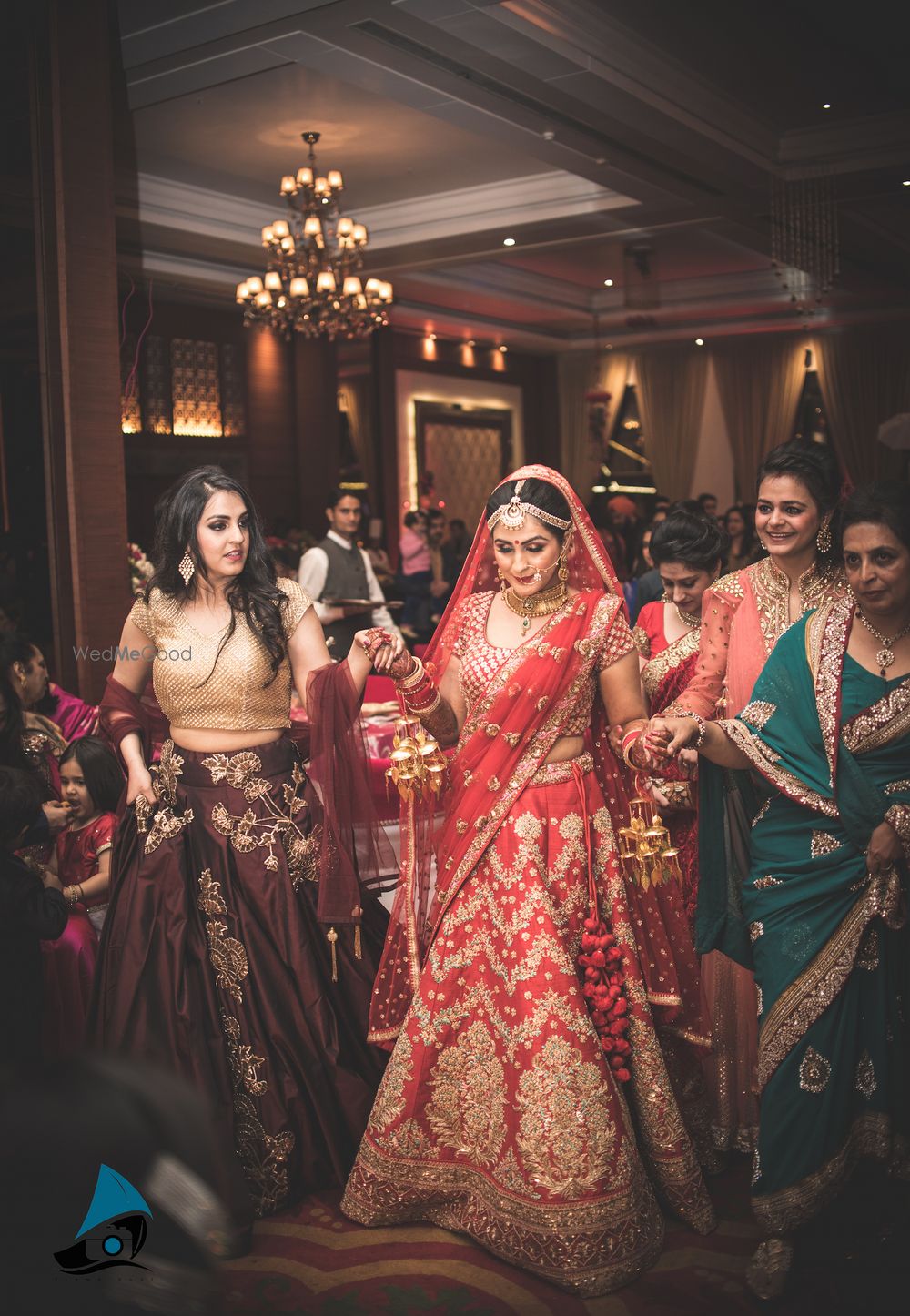 Photo of Bride Entrance with Bridesmaids