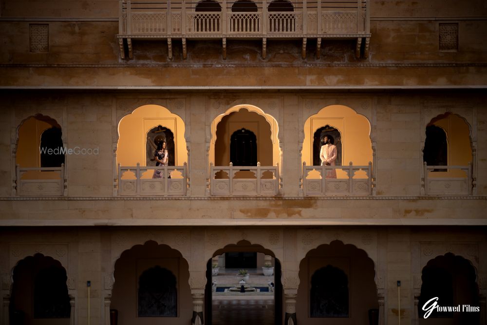 Photo of A beautiful couple shot from a destination wedding