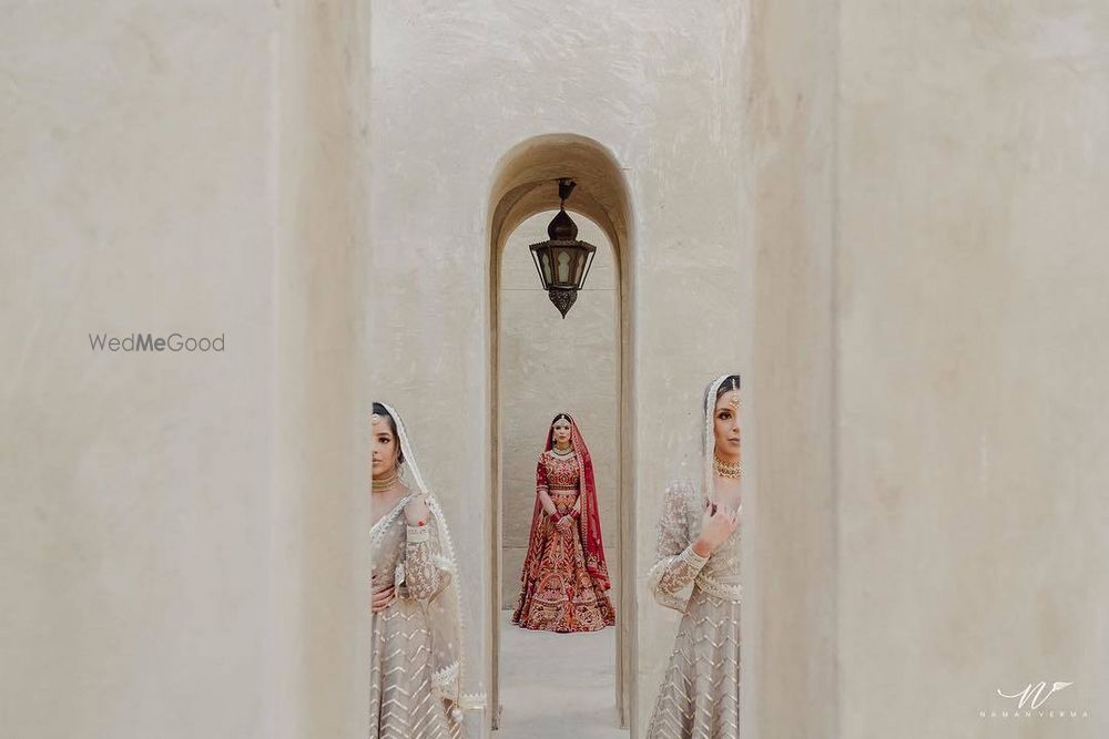 Photo of A timeless red bridal lehenga