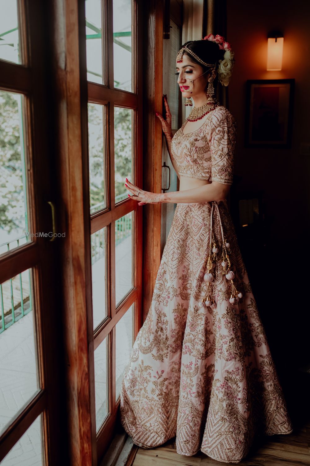 Photo of girl pastel lehenga for bride to be