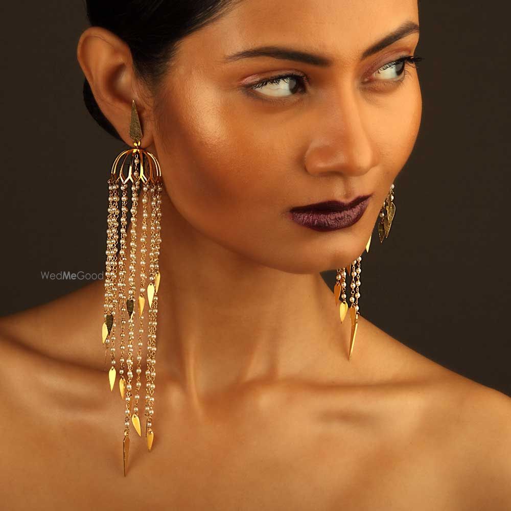 Photo of Hanging chandelier earrings for mehendi