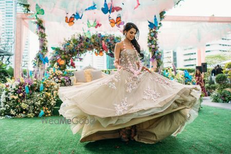 Photo of Unique mehendi outfit in sage green