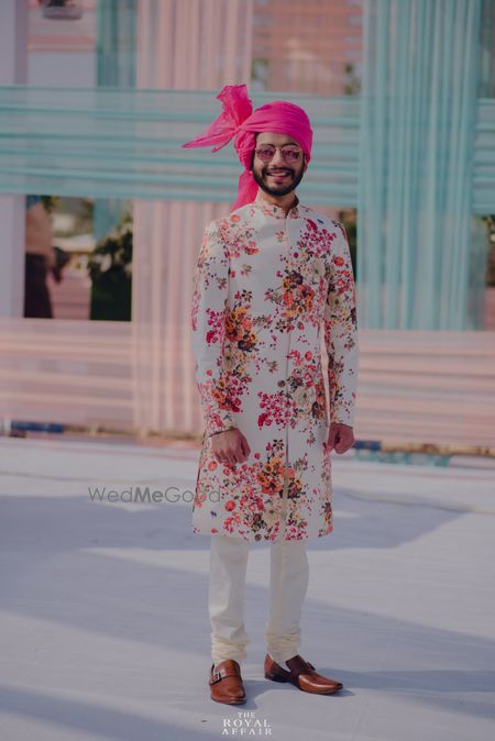 Bright Pink Groom Wedding Dresses Photo varun bahl outfits