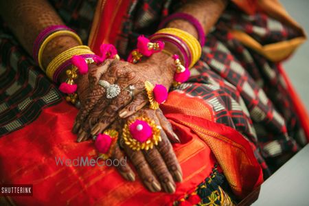 Photo of Pompom jewellery and gota jewellery for mehendi