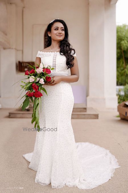 Photo of Simple white christian gown