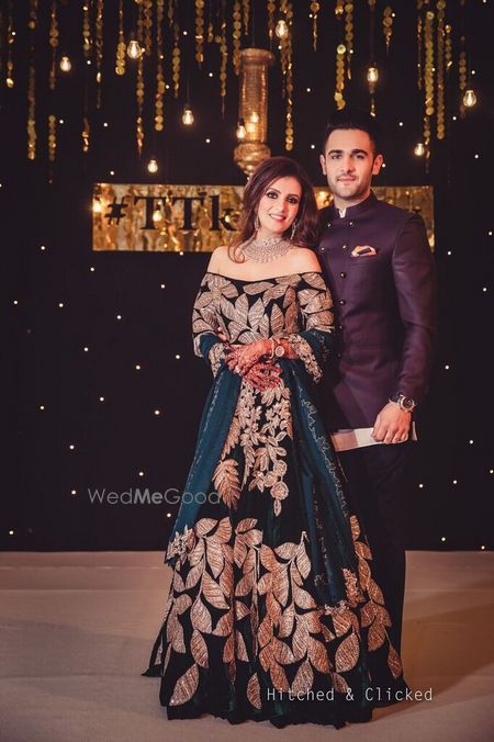 Photo of Deep blue sangeet gown