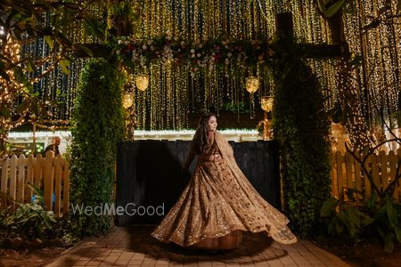 Photo of Bride twirling