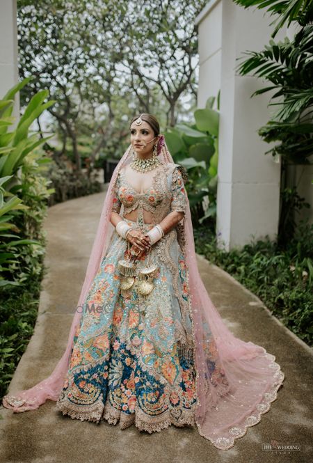 Photo of bridal portrait on wedding day