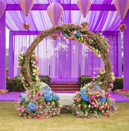 Photo of Unique mehendi decor bridal seat