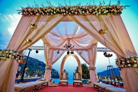 Wedding Decor Photo blush pink mandap