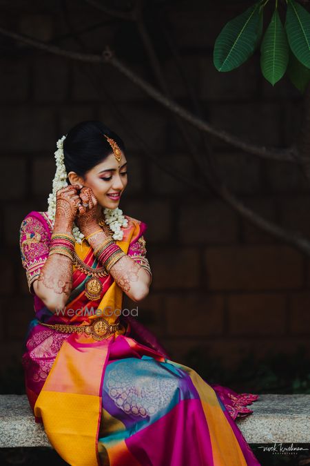 Photo of A classic bride getting ready shot