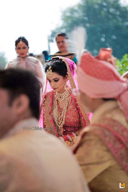 Photo of Pink bridal portrait