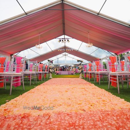 Photo of floral aisle