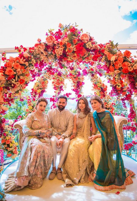 Photo of Bridal mehendi seat decor