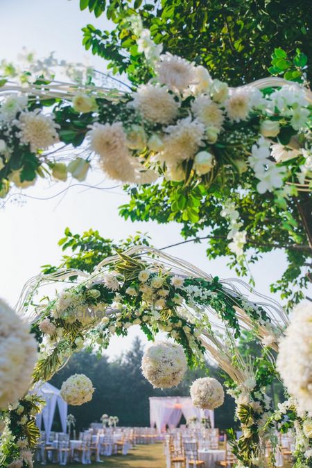 Photo of White floral entranceway