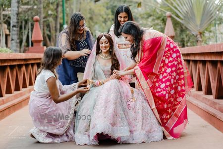 Photo of Happy bride and bridesmaids shot