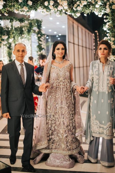 Photo of Bridal entry with parents.