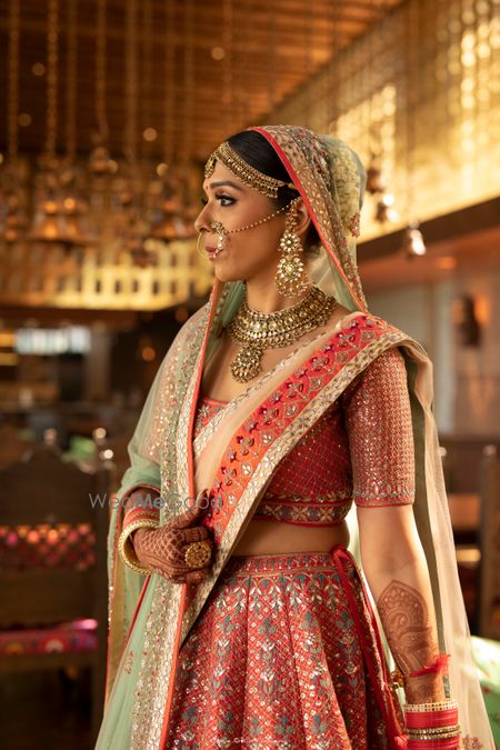 Photo of Anita dongre bright red gota patti lehenga