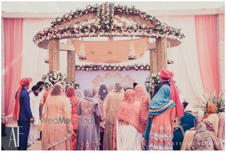 Photo of pastel mandap