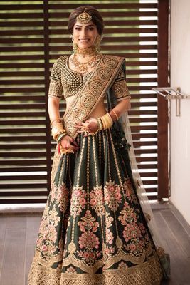 Photo of Offbeat bridal colour Sabyasachi lehenga