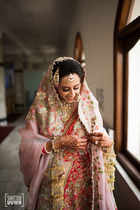 Photo of Heavy bridal dupatta and kaleere