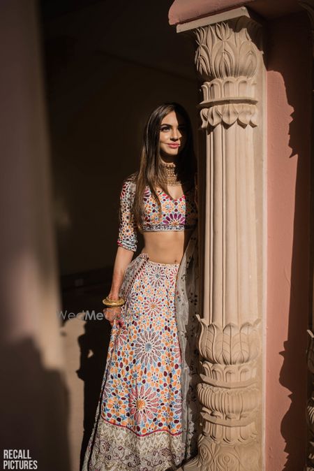 Photo of Printed lehenga for mehendi