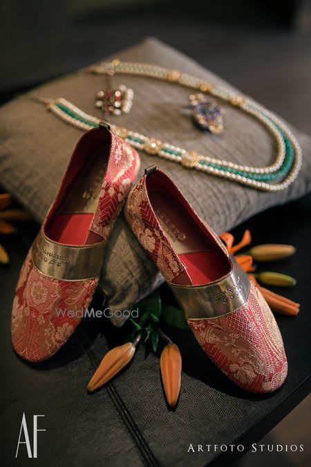 Photo of Embroidered groom shoes for wedding