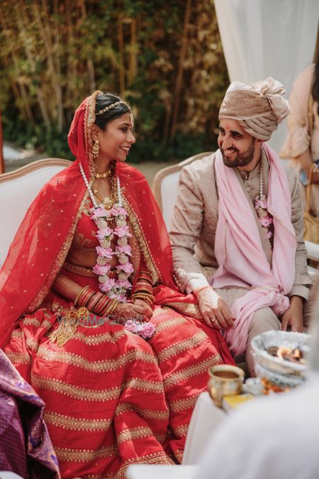 Photo of candid couple shot during pheras