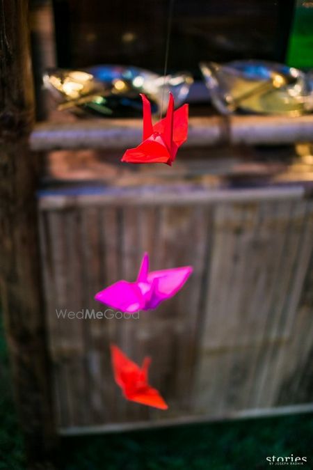 Photo of paper origami decor for mehendi