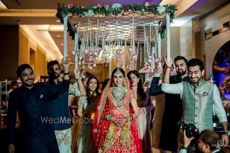 Photo of Beautiful bridal entry captured just as the bride entered the venue