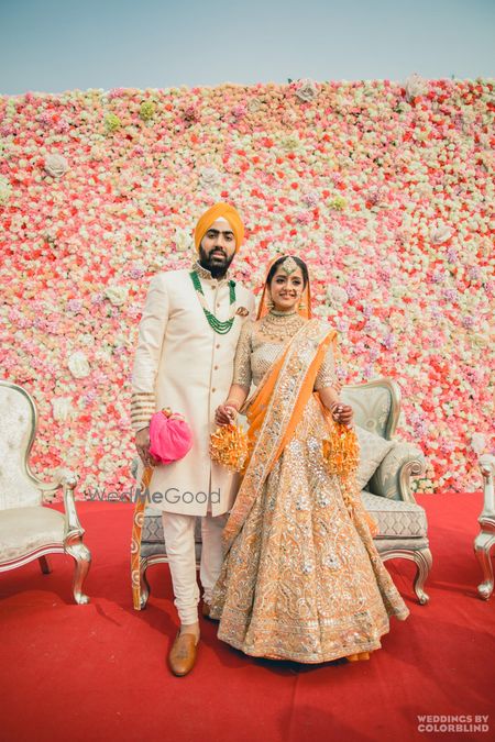 Orange Bridal Lehenga Photo saffron lehenga