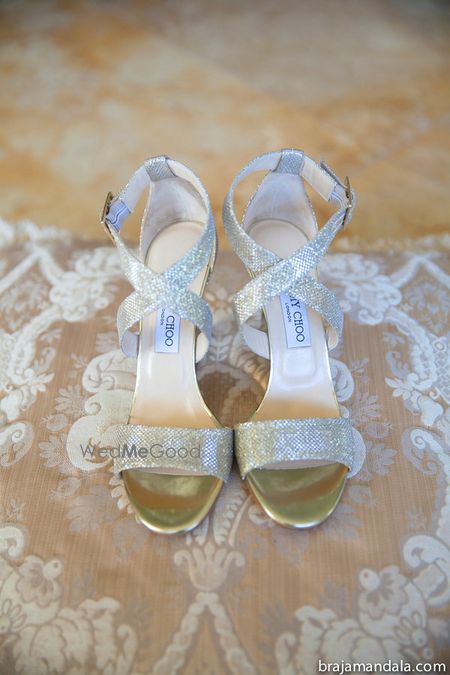 Photo of Gold jimmy choo bridal sandals