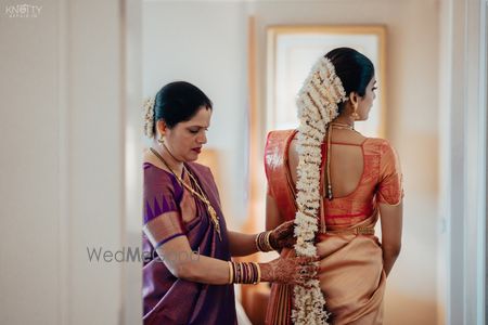 Photo of South Indian bridal hairstyle