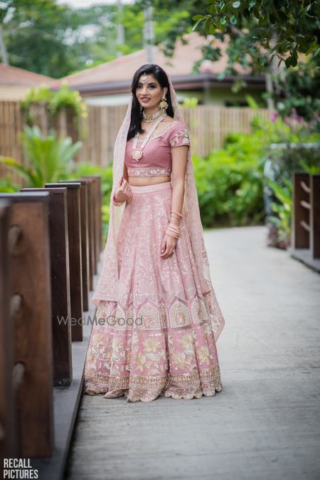 Photo of Lavender pink morning bridal lehenga