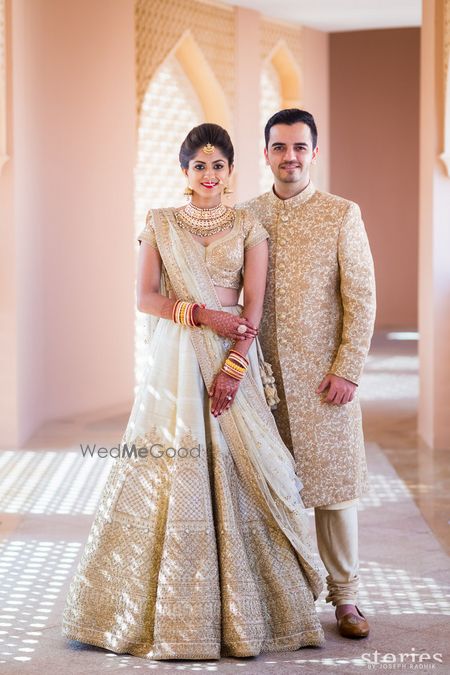 White Bridal Lehenga Photo white and gold lehenga