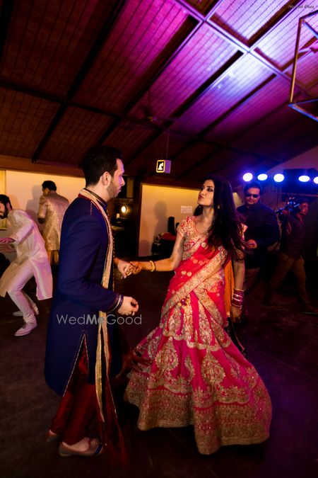 Photo of bright pink lehenga