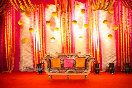 Photo of mehendi sangeet stage decor