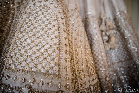 Gold Bridal Lehenga Photo gold sequin embroidery