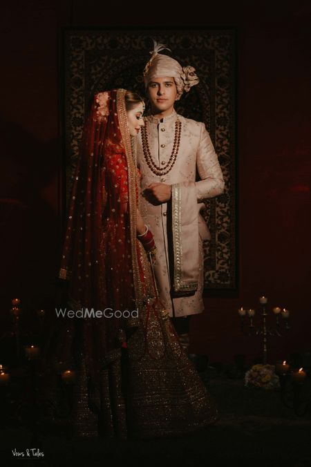 Photo of Classic, timeless couple portrait on wedding day