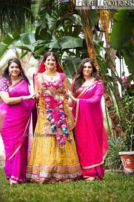 Photo of yellow bridal lehenga